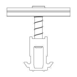 K2 Bride intermédiaire noire pour MiniRail ou Dome 6.10/Xpress - cadre 30-50mm