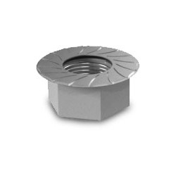 K2 Ecrou hexagonal à embase crantée M8 avec cran d’arrêt