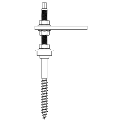 K2 vis à double filetage SolideRail M10x200mm