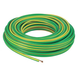 Câble de terre vert jaune Souple - 6 mm² - 100 mètres