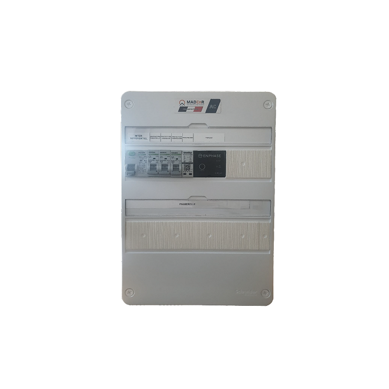 Coffret AC - monophasé pour Enphase de 4 à 6 kW avec 2 QRelay intégrés