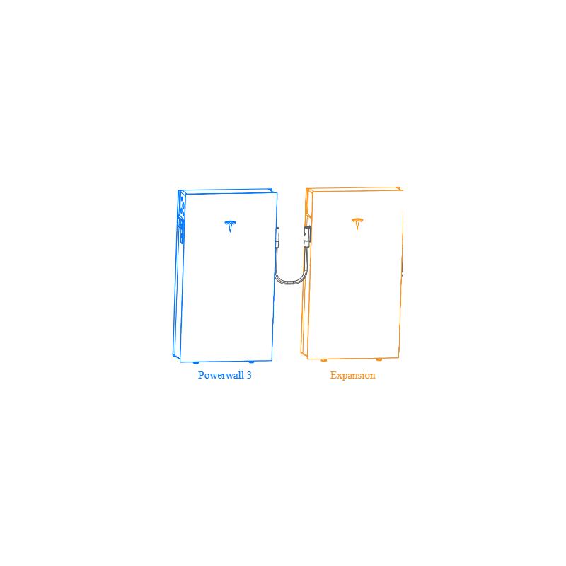 Tesla câble de connexion pour l'extension DC du Powerwall