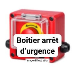 Boîtier rouge d'arrêt d'urgence bris de glace + coup de poing, livré avec marteau BT AC