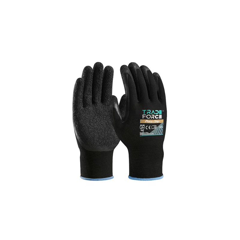 TradeForce - Paire gants de manutention Force Grip Taille L - Revêtement latex (paume). EN388-2016 : 2131X