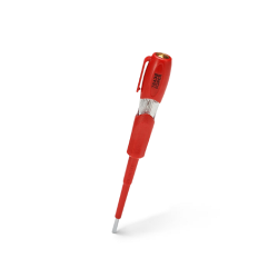 TradeForce - Tournevis plat testeur isolé 3x70mm. Pour tensions AC 125-250V - Conforme VDE 0680